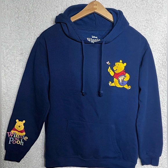 Disney Sweaters - Disney Winnie the Pooh & Piglet Stay Sweet Embroidered Hoodie Women’s M (8-10)